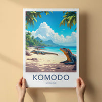 Komodo National Park Poster - Indonesia Travel Art