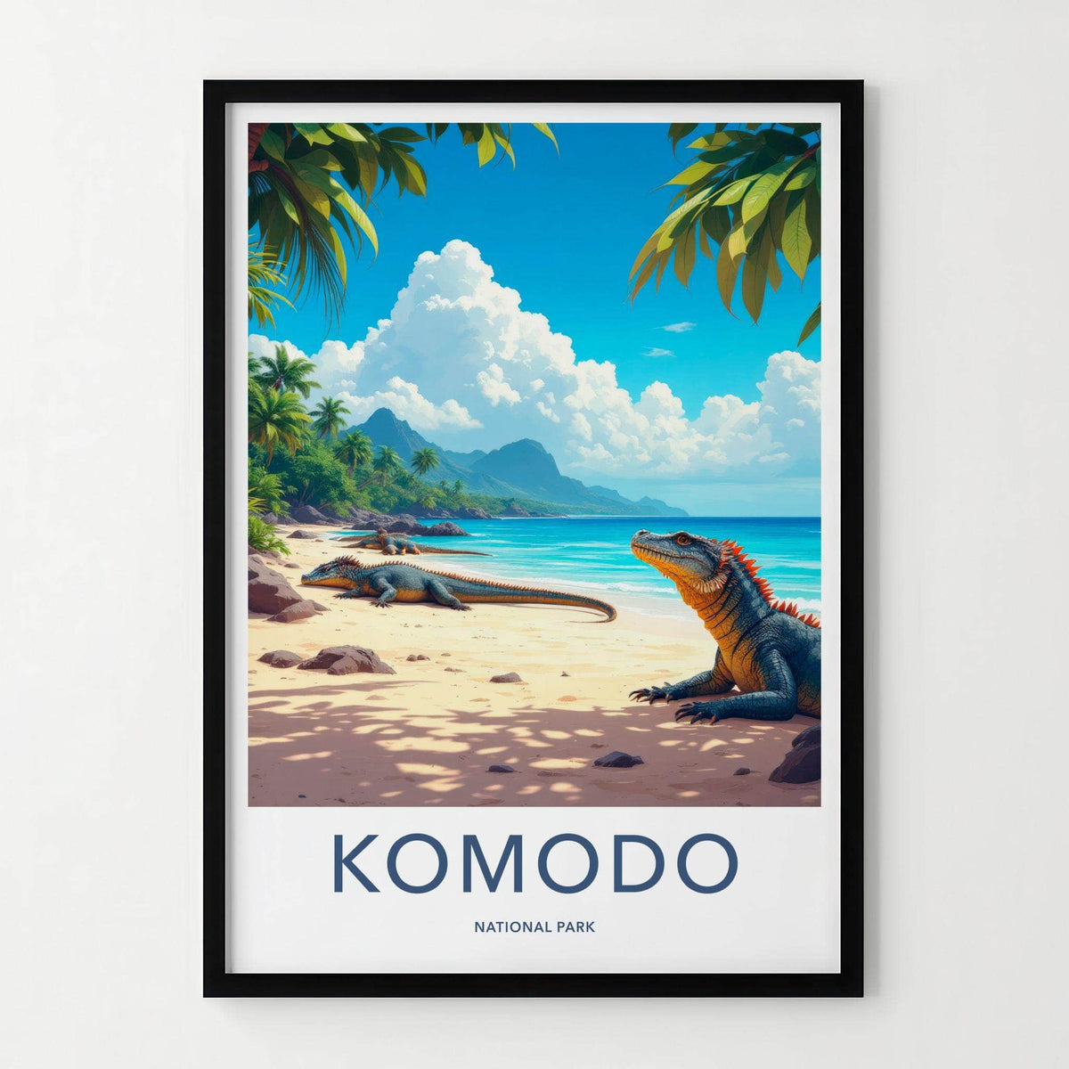 Komodo National Park Poster - Indonesia Travel Art