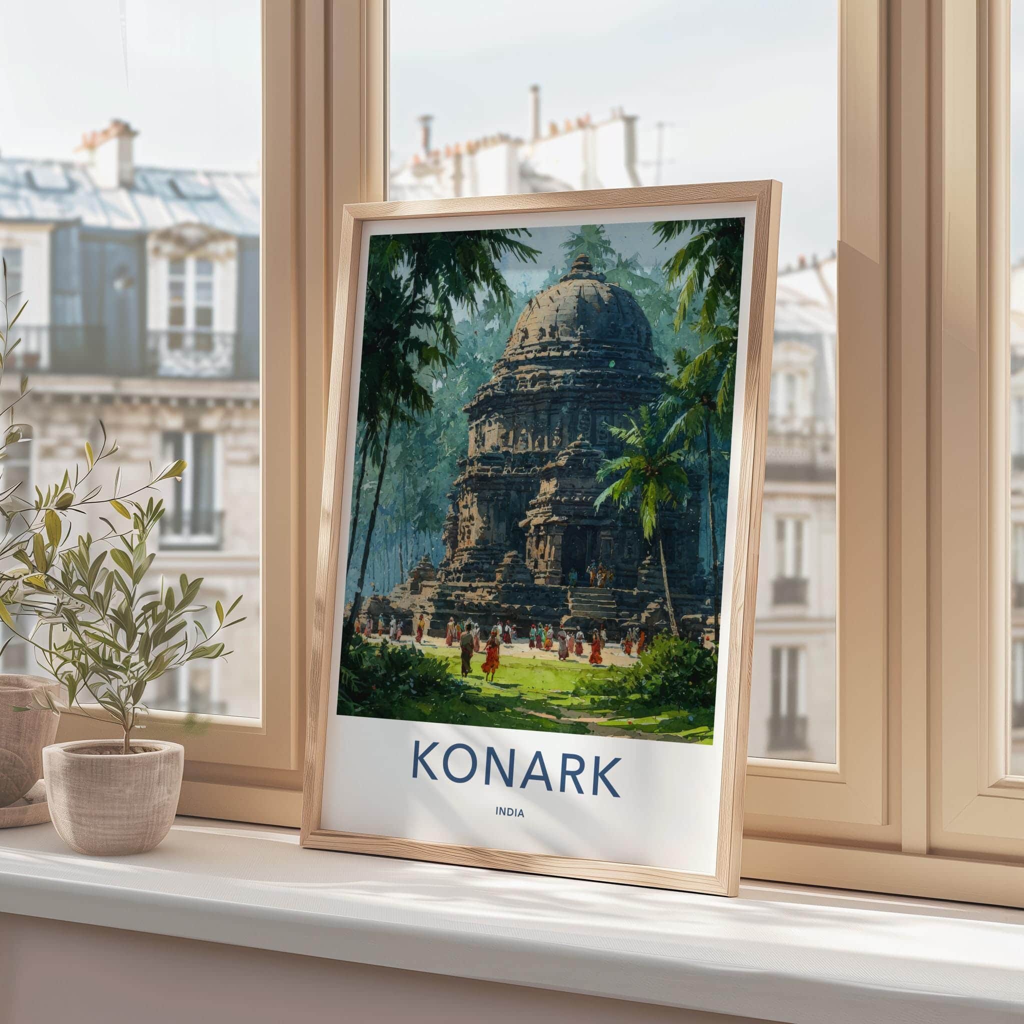 Konark Poster - India Travel Art - Odisha Ancient Temple Complex Wall Decor