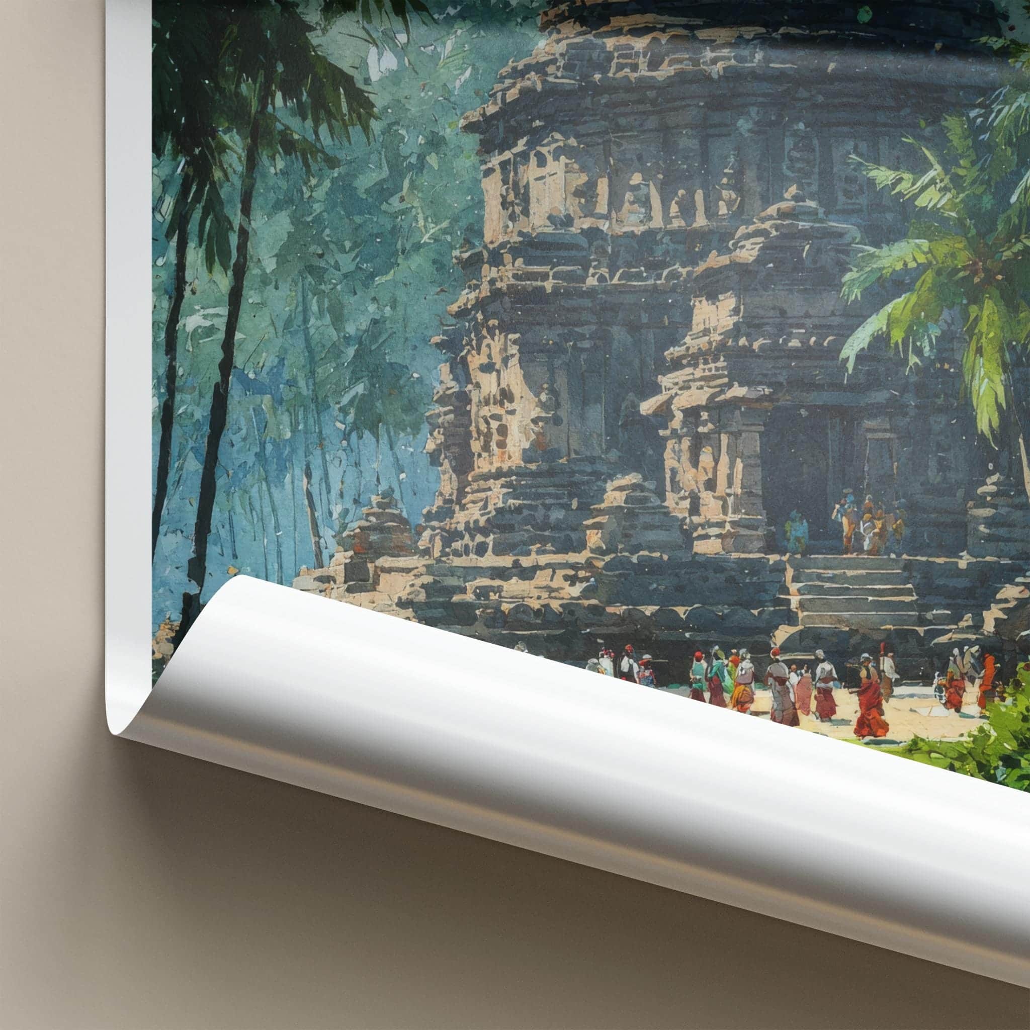 Konark Poster - India Travel Art - Odisha Ancient Temple Complex Wall Decor