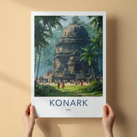 Konark Poster - India Travel Art - Odisha Ancient Temple Complex Wall Decor