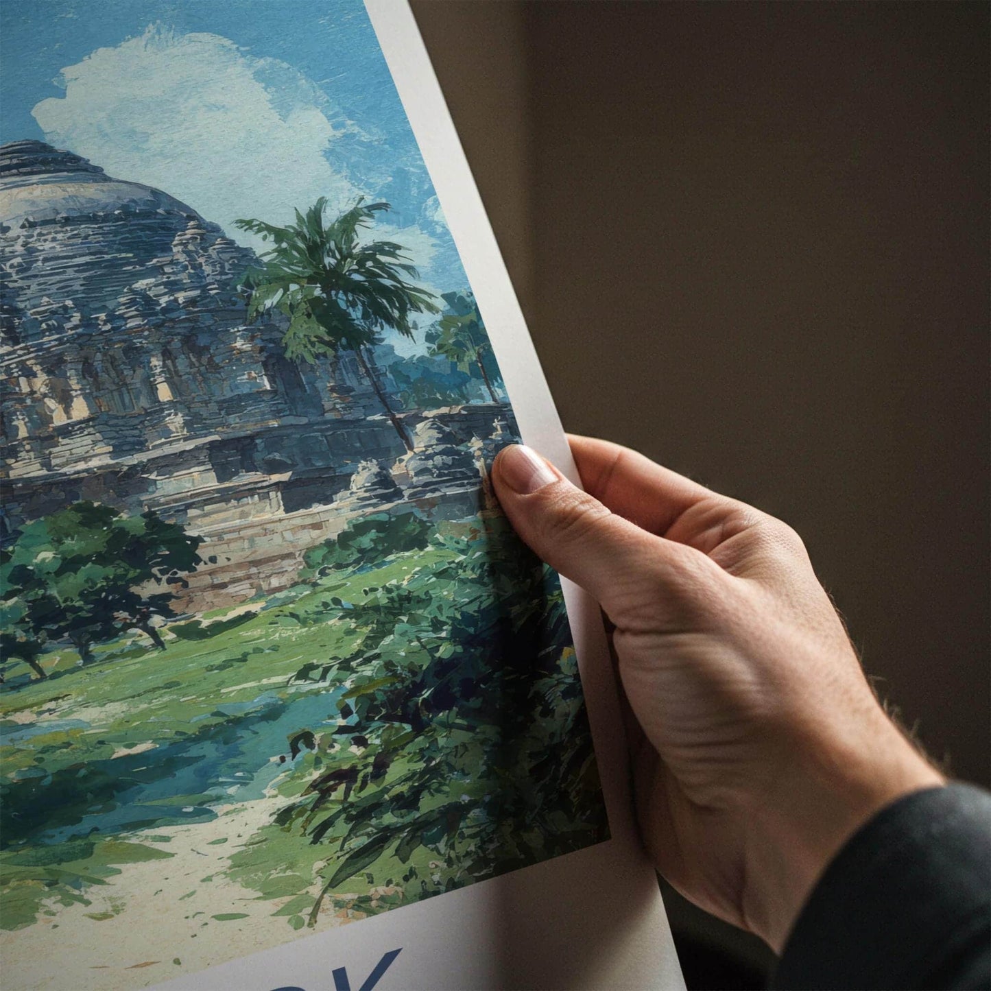 Konark Poster - India Travel Art - Odisha Ancient Temple Ruins Home Decor