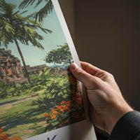 Konark Poster - India Travel Art - Odisha Ancient Temple Wheel Home Decor
