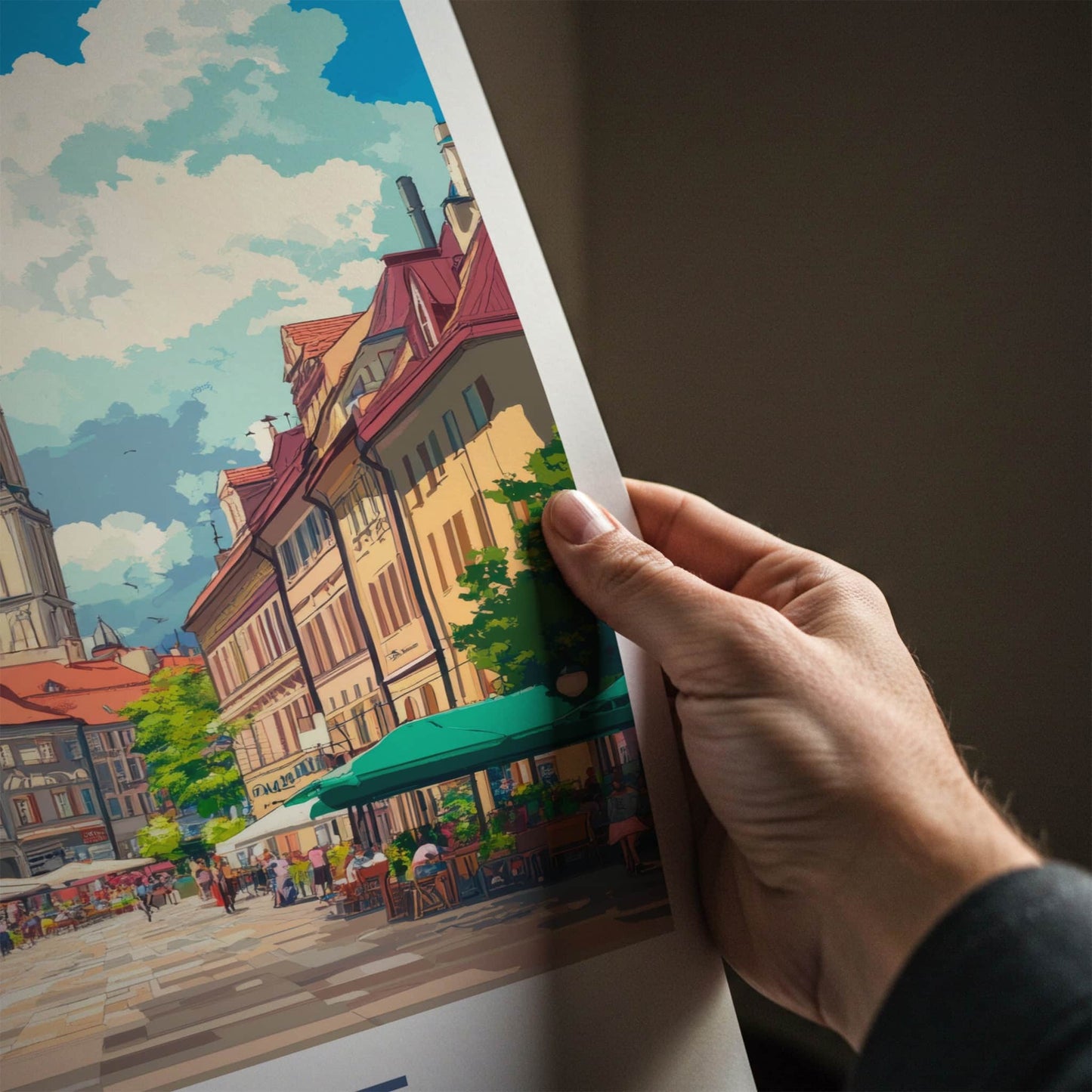 Kosice Poster - Slovakia Travel Art - Lively Cityscape Scene Wall Decor