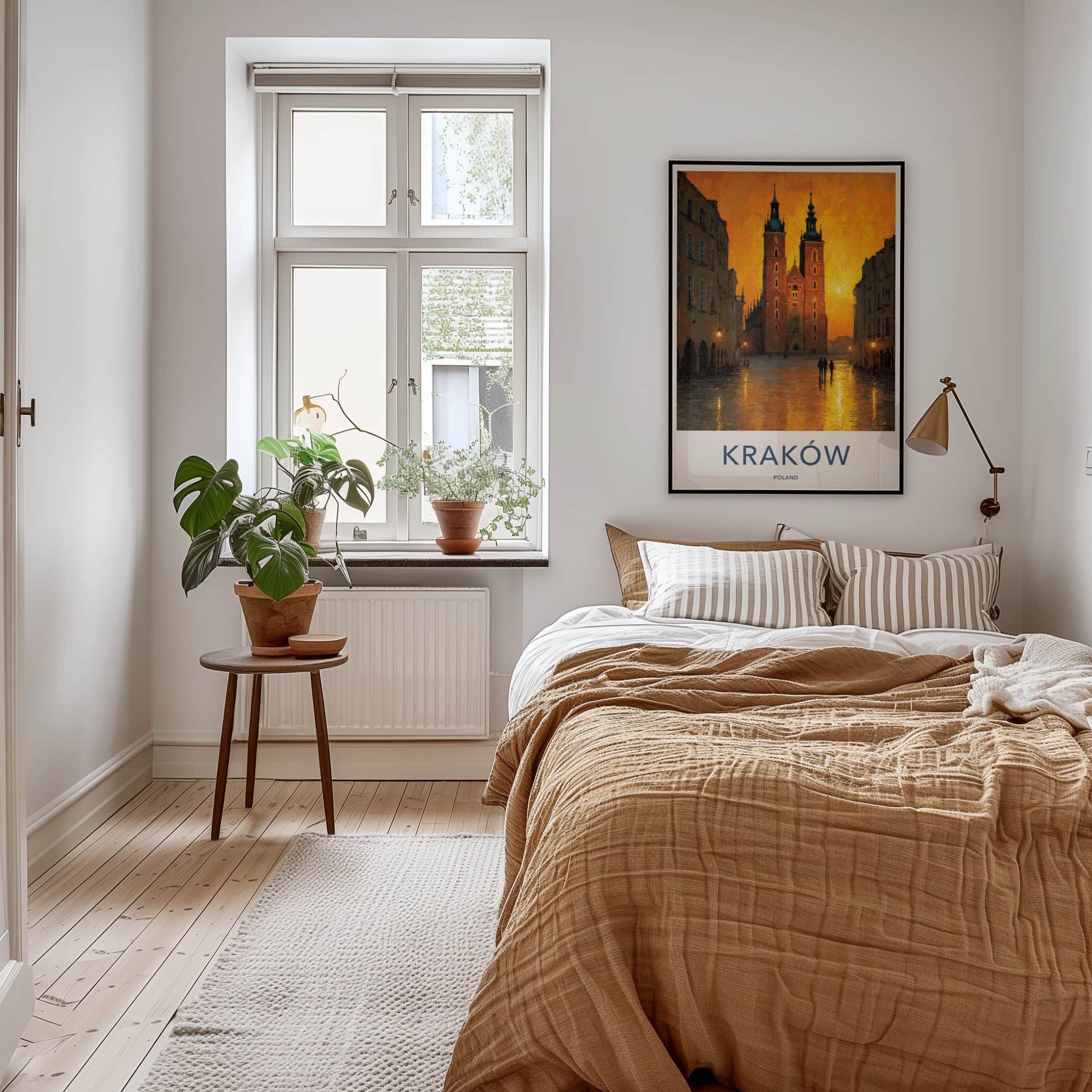 Krakow Poster - Poland Travel Art - Golden City Glow Gallery Art