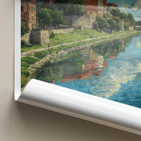 Krakow Poster - Poland Travel Art - Wawel Castle River Wall Decor