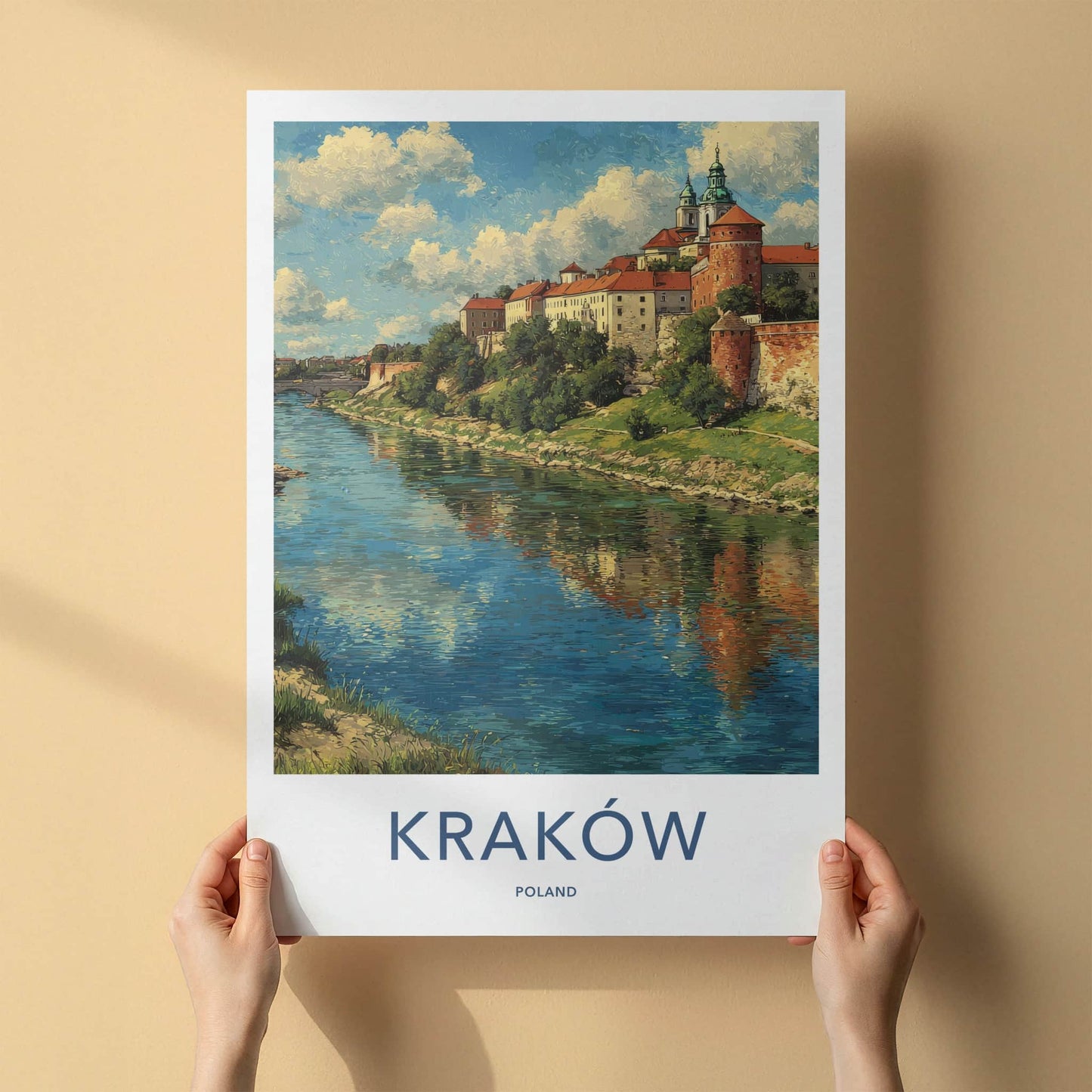 Krakow Poster - Poland Travel Art - Wawel Castle River Wall Decor 2