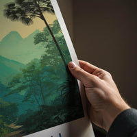 Kravanh Poster - Cambodia Travel Art - Lush Jungle Path Home Decor