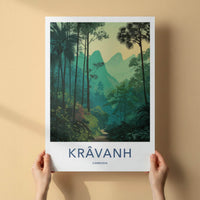 Kravanh Poster - Cambodia Travel Art - Lush Jungle Path Home Decor