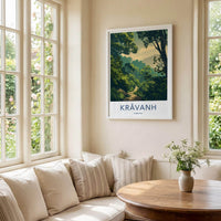 Kravanh Poster - Cambodia Travel Art - Lush Jungle Path Home Decor