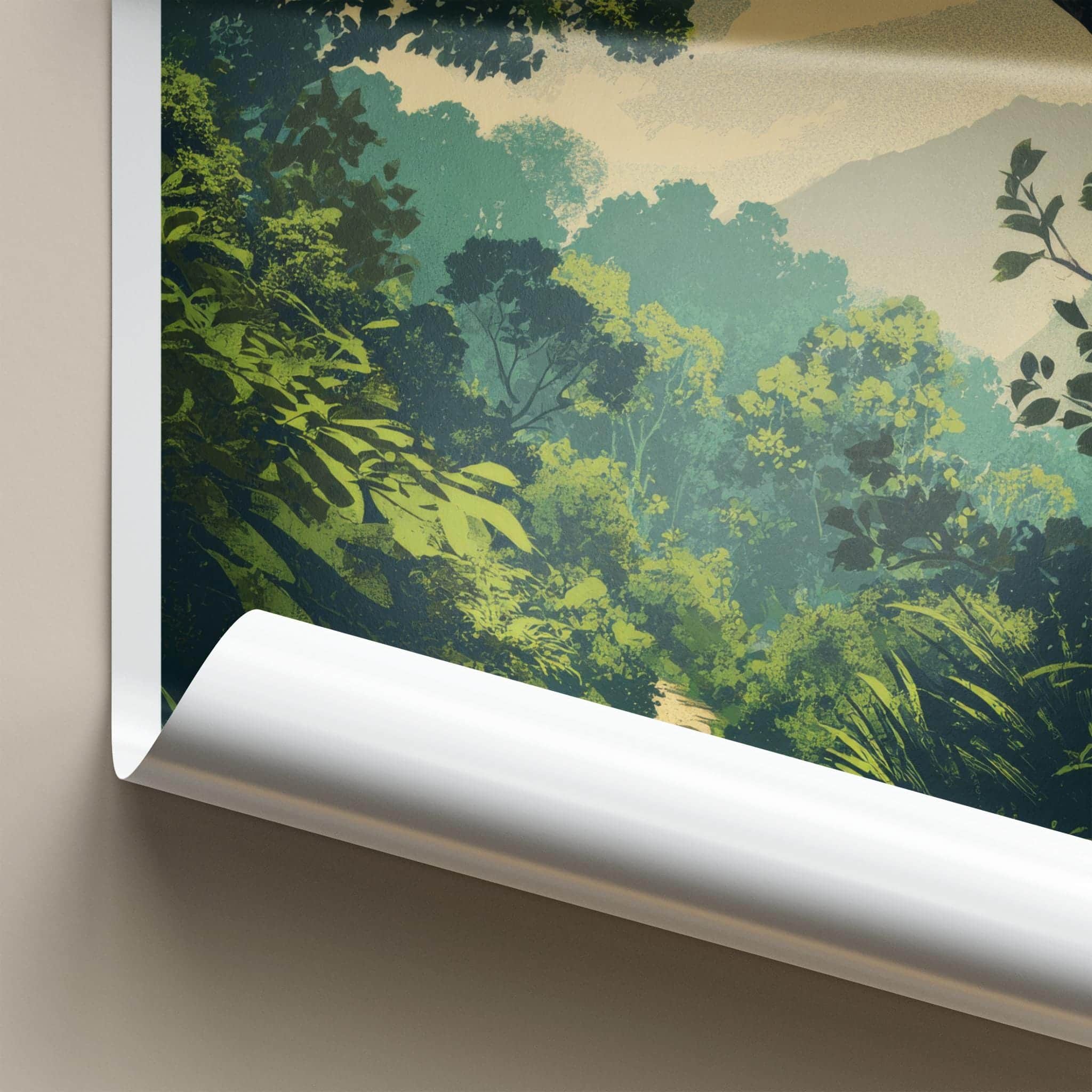 Kravanh Poster - Cambodia Travel Art - Lush Jungle Path Home Decor