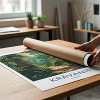 Kravanh Poster - Cambodia Wall Art - Sunlit Forest Path Home Decor