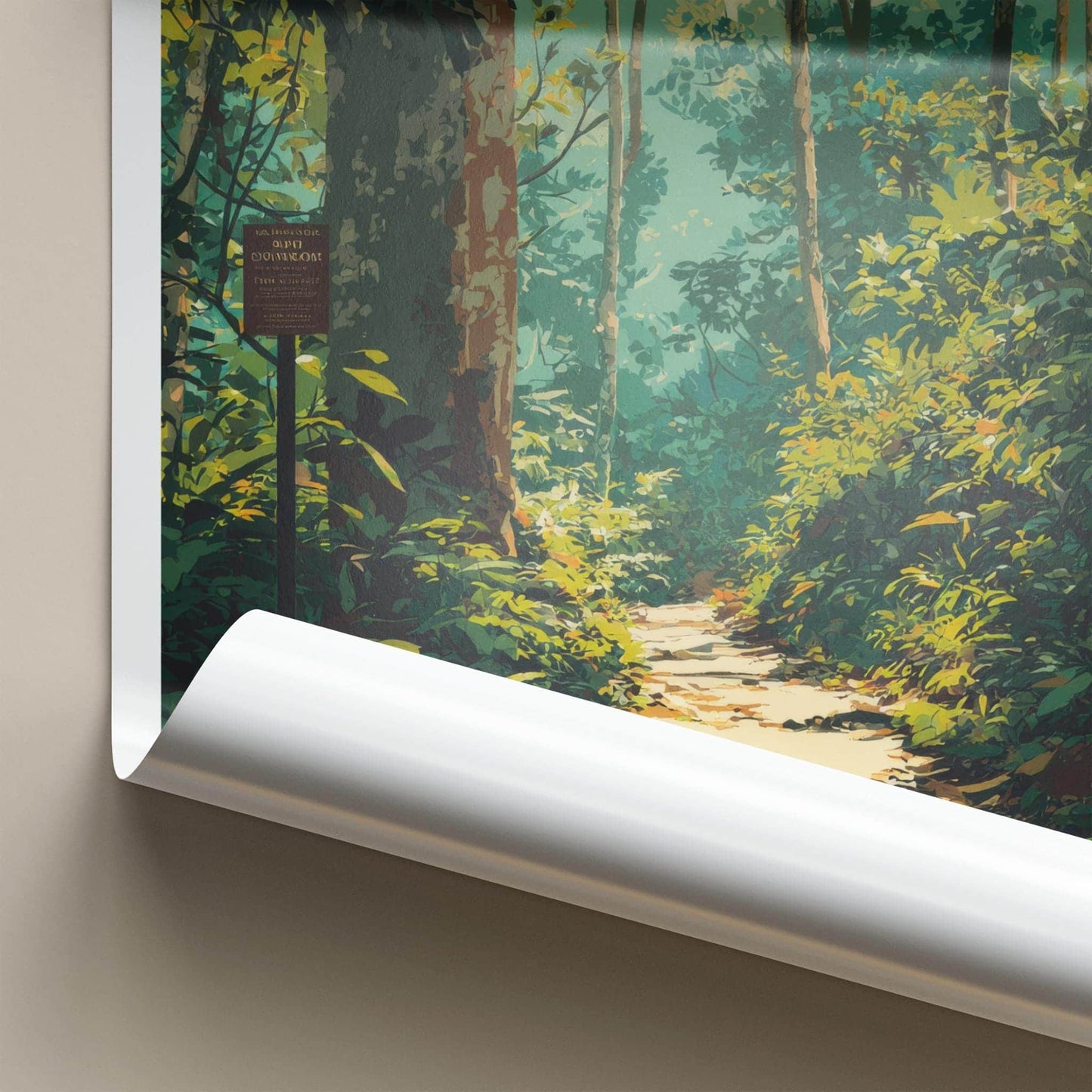 Kravanh Poster - Cambodia Wall Art - Sunlit Forest Path Home Decor