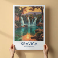 Kravica Poster - Bosnia and Herzegovina Lush Waterfalls Morning Art Print