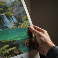Kravica Poster - Bosnia & Herzegovina Cascading Emerald Waters Gallery Art