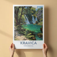 Kravica Poster - Bosnia & Herzegovina Cascading Emerald Waters Gallery Art