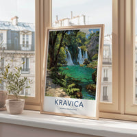 Kravica Poster - Bosnia & Herzegovina Cascading Emerald Waters Gallery Art