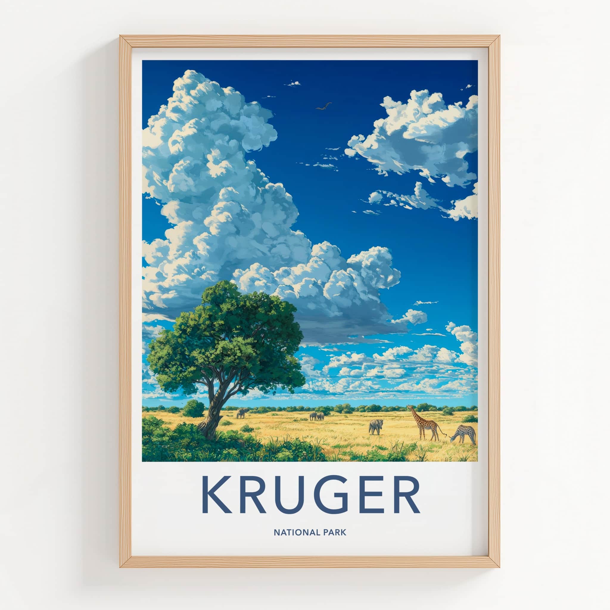 Kruger National Park Poster - South Africa Fine Art - Vibrant Savanna Wildlife Gift