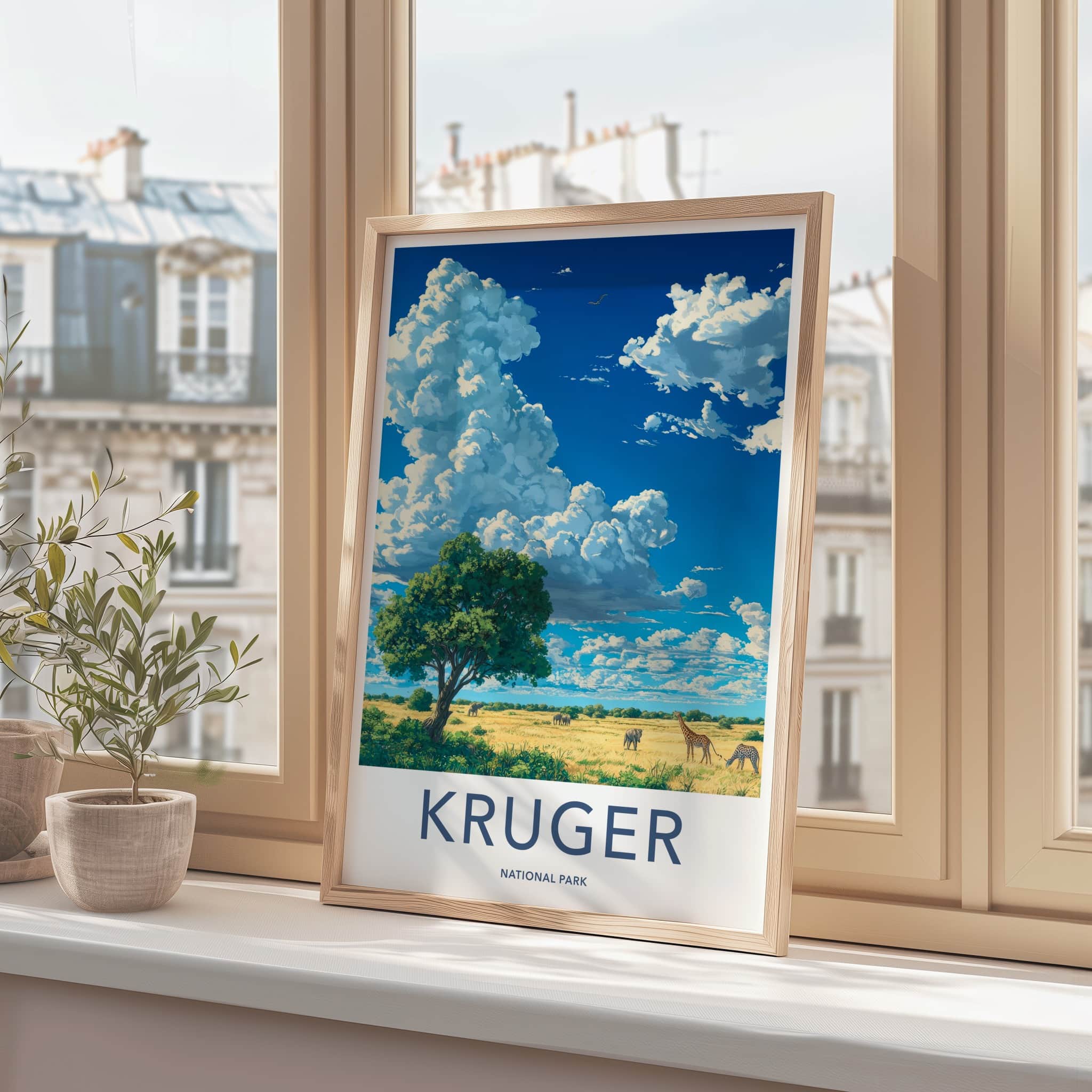 Kruger National Park Poster - South Africa Fine Art - Vibrant Savanna Wildlife Gift