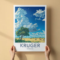 Kruger National Park Poster - South Africa Fine Art - Vibrant Savanna Wildlife Gift