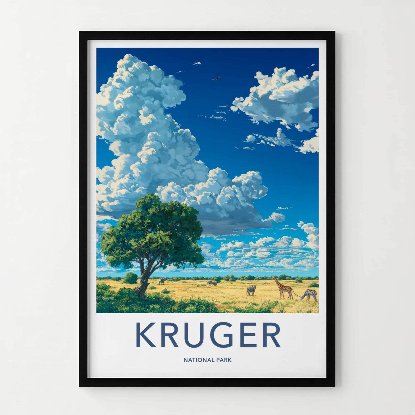 Kruger National Park Poster - South Africa Fine Art - Vibrant Savanna Wildlife Gift