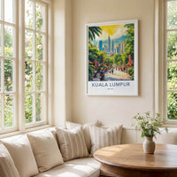 Kuala Lumpur Poster - Malaysia Travel Art - Iconic Towers View Home Decor