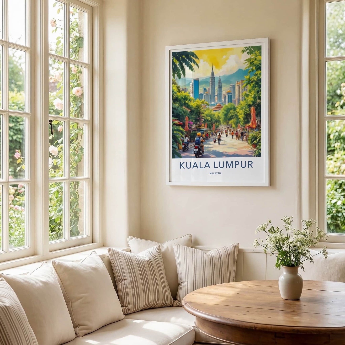 Kuala Lumpur Poster - Malaysia Travel Art - Iconic Towers View Home Decor