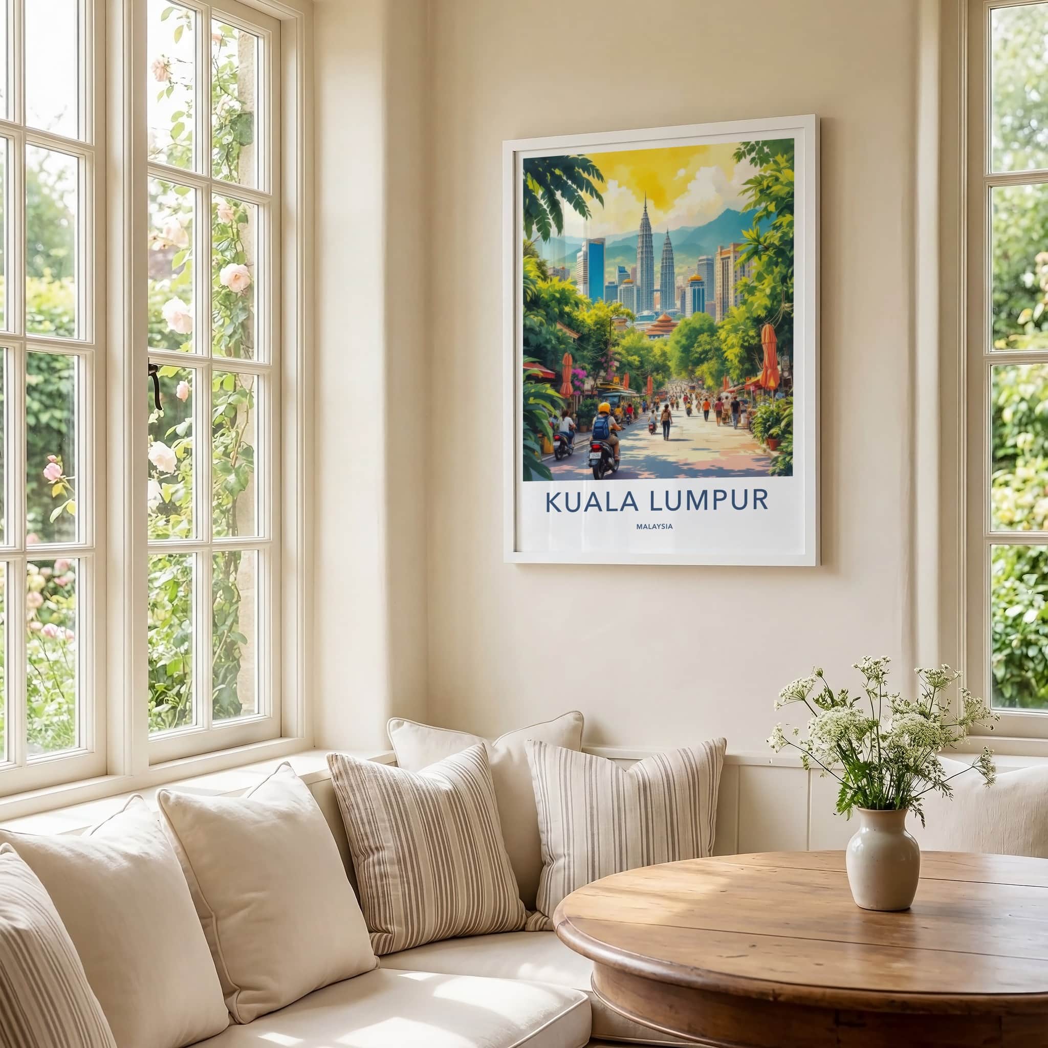Kuala Lumpur Poster - Malaysia Travel Art - Iconic Towers View Home Decor