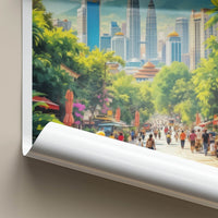 Kuala Lumpur Poster - Malaysia Travel Art - Iconic Towers View Home Decor