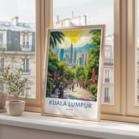 Kuala Lumpur Poster - Malaysia Travel Art - Iconic Towers View Home Decor