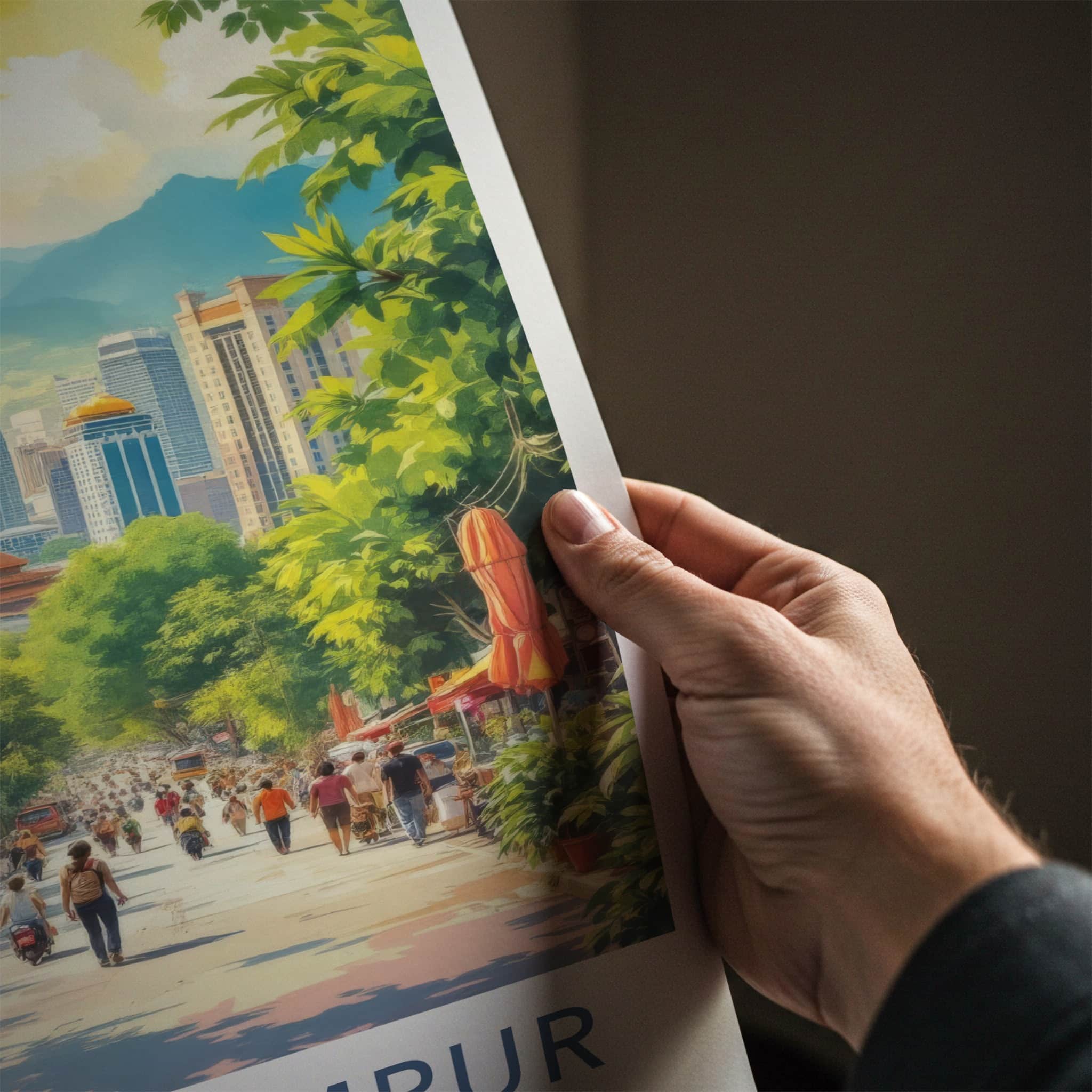 Kuala Lumpur Poster - Malaysia Travel Art - Iconic Towers View Home Decor