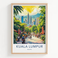 Kuala Lumpur Poster - Malaysia Travel Art - Iconic Towers View Home Decor