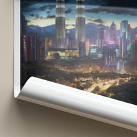 Kuala Lumpur Poster - Malaysia Travel Art - Vibrant City Night Home Decor