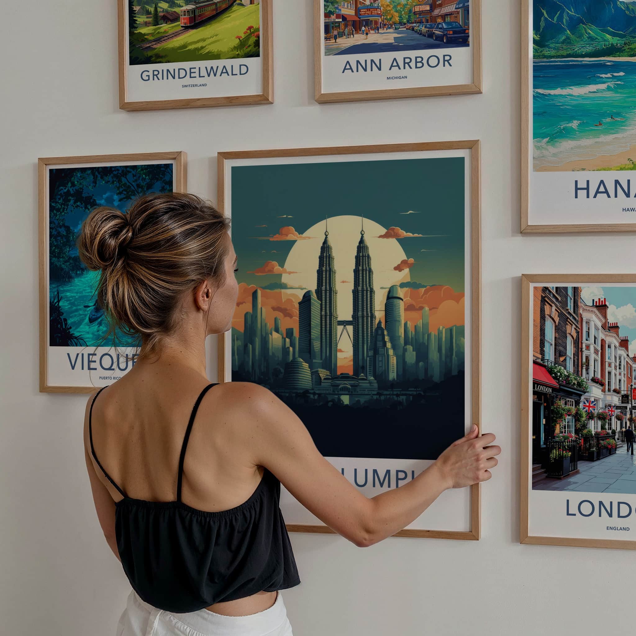 Kuala Lumpur Poster - Malaysia Travel Art - Vibrant City Skyline Home Decor