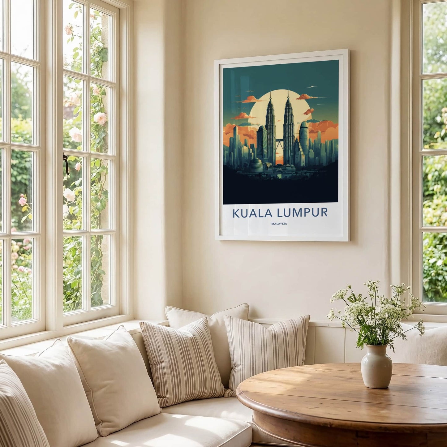 Kuala Lumpur Poster - Malaysia Travel Art - Vibrant City Skyline Home Decor