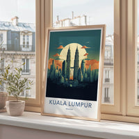 Kuala Lumpur Poster - Malaysia Travel Art - Vibrant City Skyline Home Decor