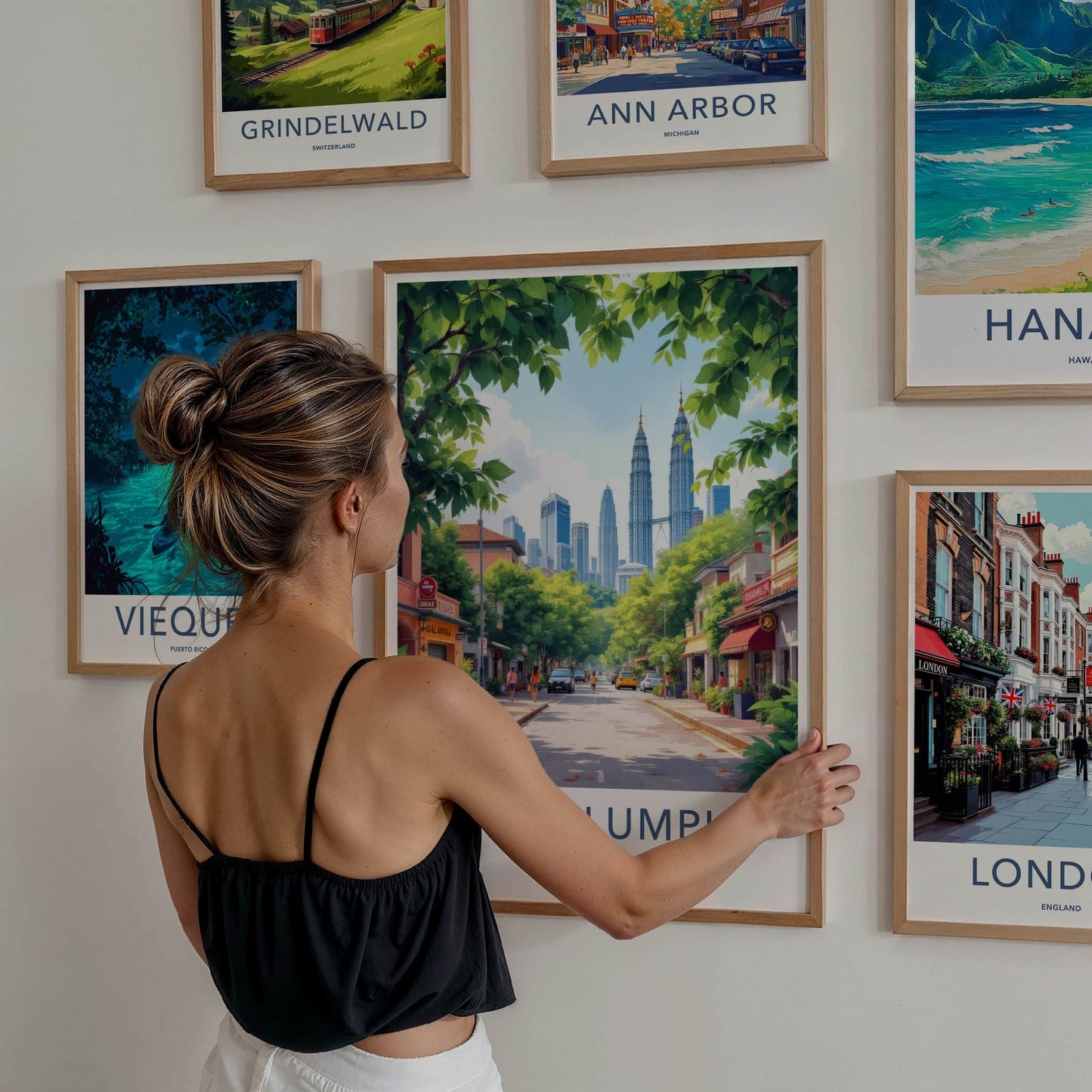 Kuala Lumpur Poster - Malaysia Travel Art - Vibrant Urban Street Wall Decor