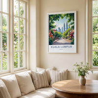 Kuala Lumpur Poster - Malaysia Travel Art - Vibrant Urban Street Wall Decor