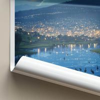 Kumasi Poster - Ghana Travel Art - Moonlit city reflections Home Decor