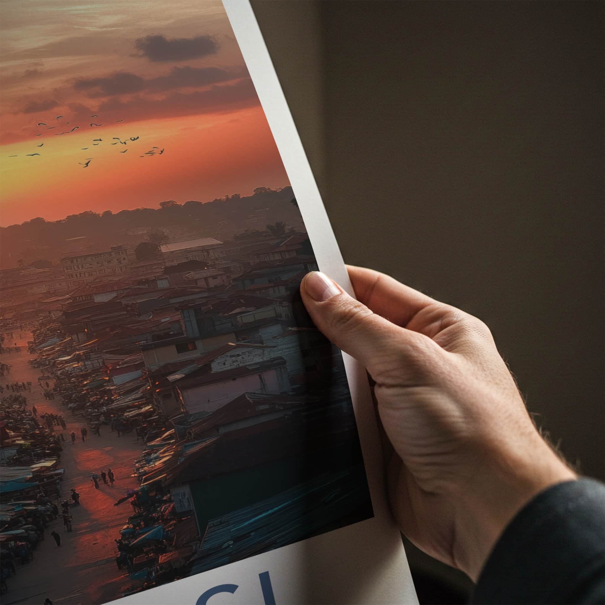 Kumasi Poster - Ghana Travel Art - Vibrant City Sunset Home Decor