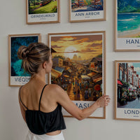 Kumasi Poster - Ghana Travel Print - Lively Street Market Lounge Decor