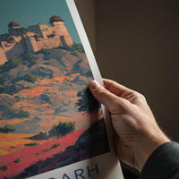 Kumbalgarh Poster - India Travel Art - Rajasthan Hilltop Fortress Wall Decor