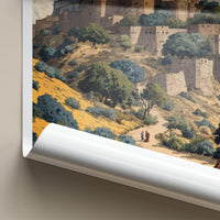 Kumbhalgarh Poster - India Travel Art - Rajasthan Historic Hill Fortress Home Decor