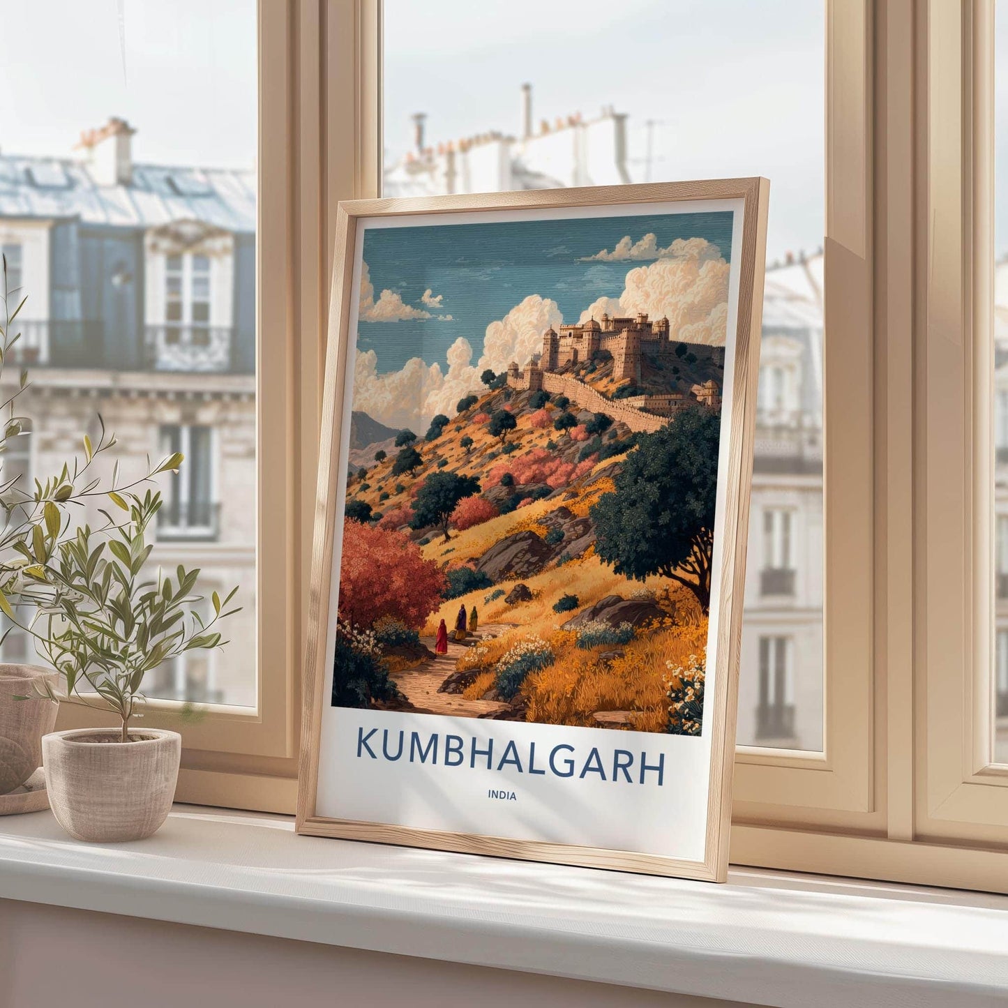 Kumbhalgarh Poster - India Wall Art - Rajasthan Ancient Fortified Hill Home Decor