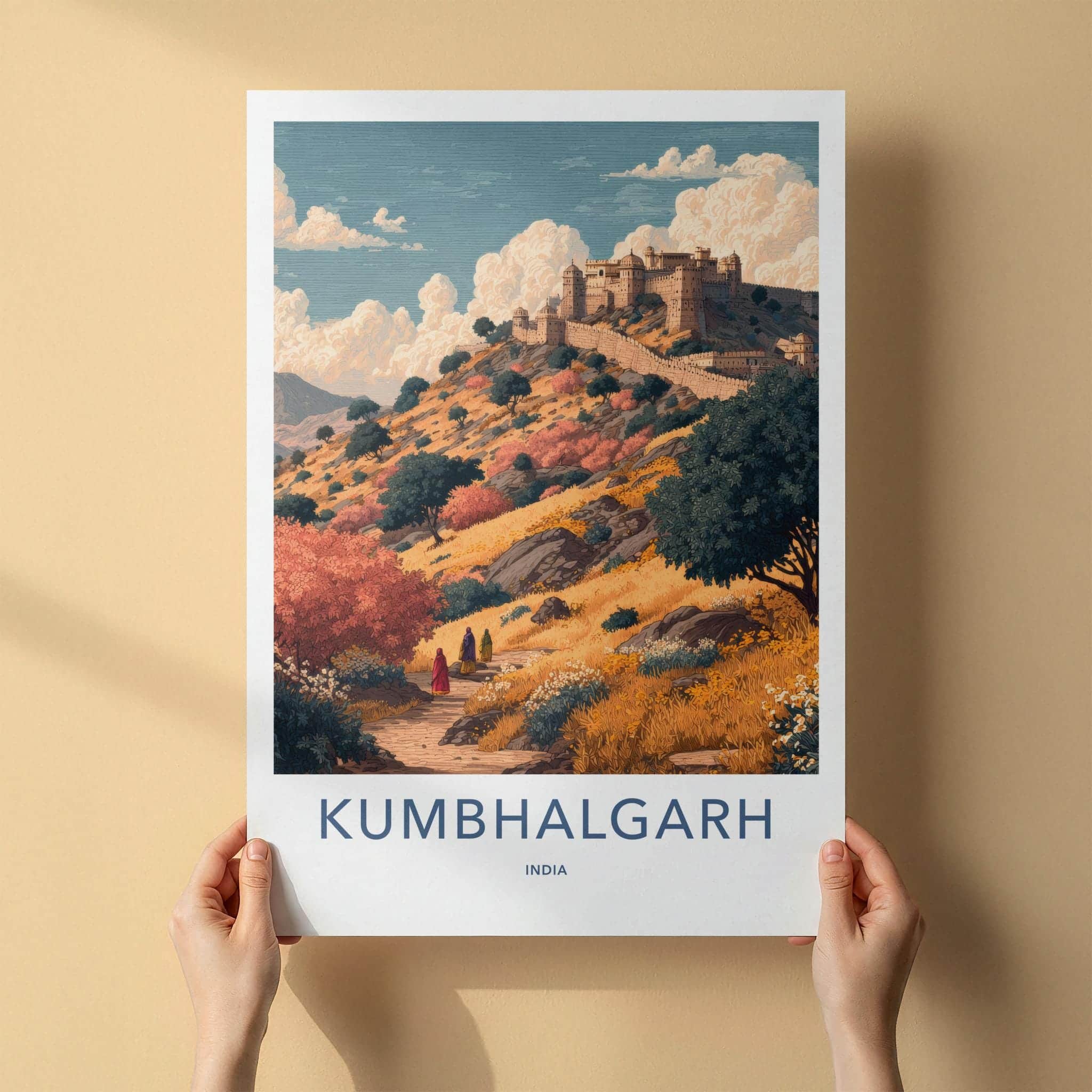 Kumbhalgarh Poster - India Wall Art - Rajasthan Ancient Fortified Hill Home Decor