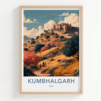 Kumbhalgarh Poster - India Wall Art - Rajasthan Ancient Fortified Hill Home Decor