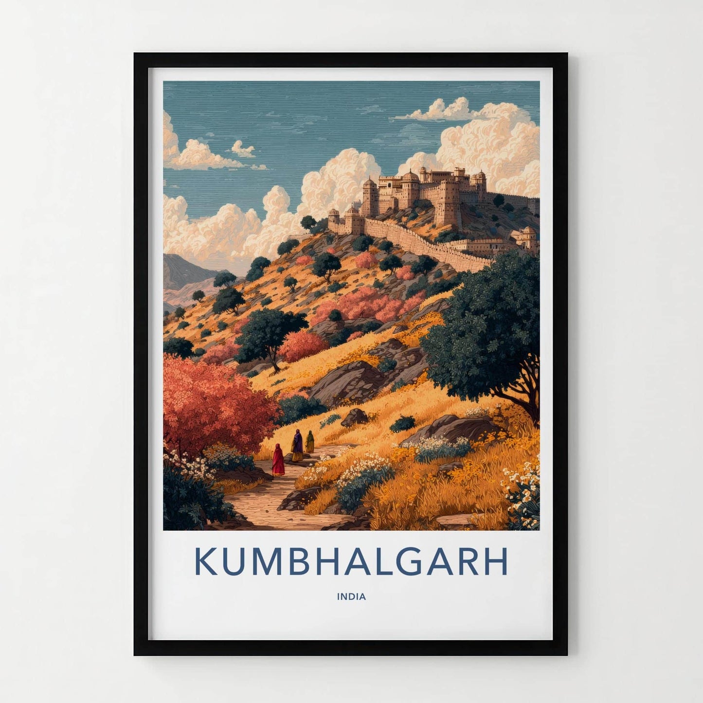 Kumbhalgarh Poster - India Wall Art - Rajasthan Ancient Fortified Hill Home Decor