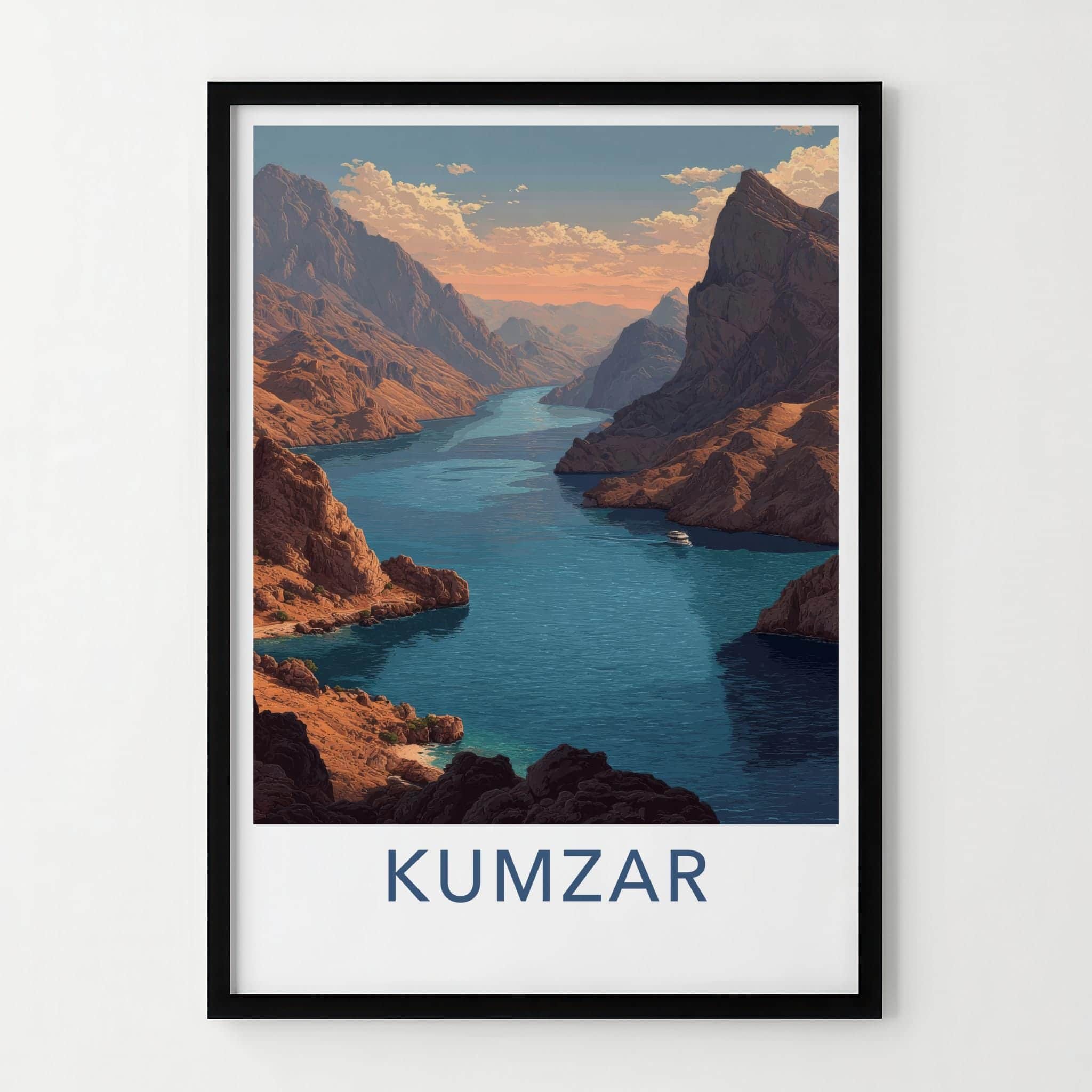 Kumzar Poster - Oman Framed Print - Deep River Canyon Framed Decor