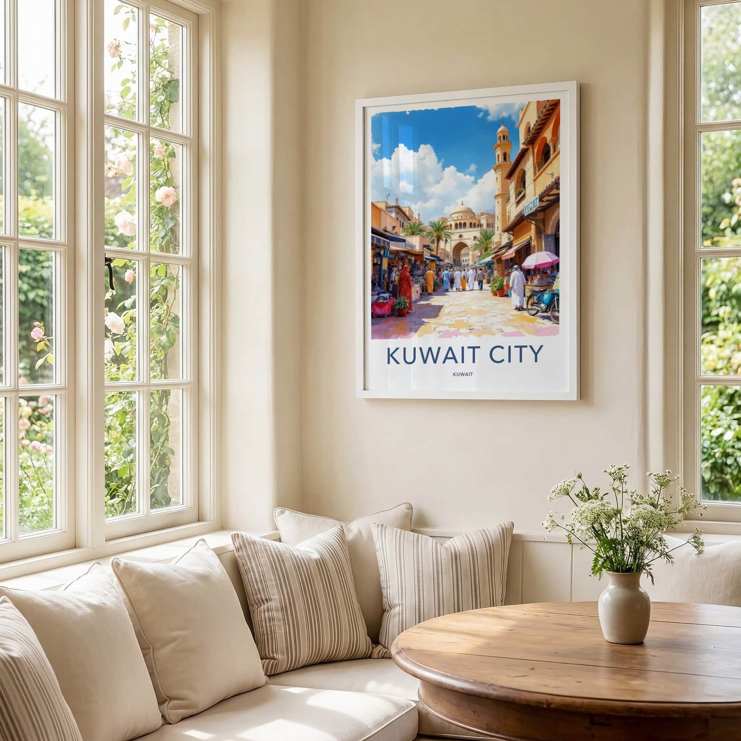 Kuwait City Poster - Kuwait Travel Print - City Street Archway Wall Decor
