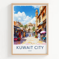 Kuwait City Poster - Kuwait Travel Print - City Street Archway Wall Decor